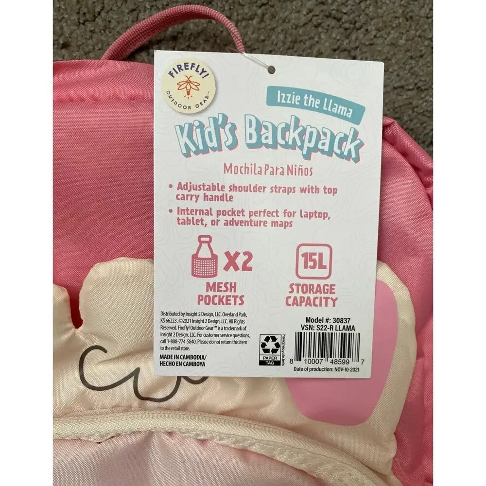 Izzie the Llama kids backpack